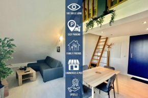 Le Loft - Mezzanine - Vue sur le Loing - Commerces à pied